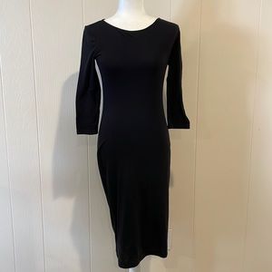 Black mid sleeve dress